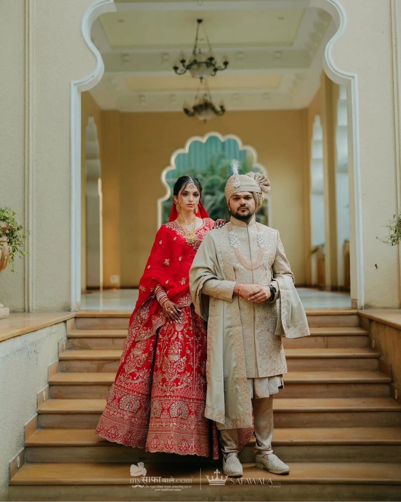 Coordinated ivory wedding pagdis for a formal celebration for Bali